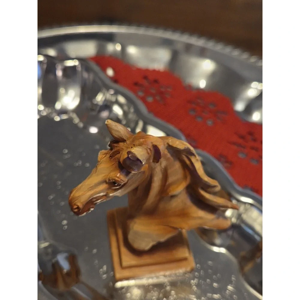 Slifka Sales Co. Small Horse Head Bust, Faux Cedar, Equestrian